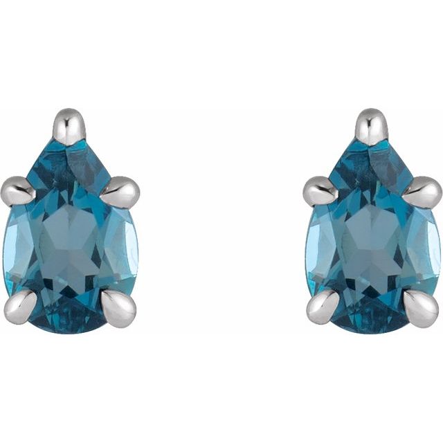 Natural London Blue Topaz | Pear | 6 x 4mm | Natural London Blue Topaz | Pear | 5 x 3mm
