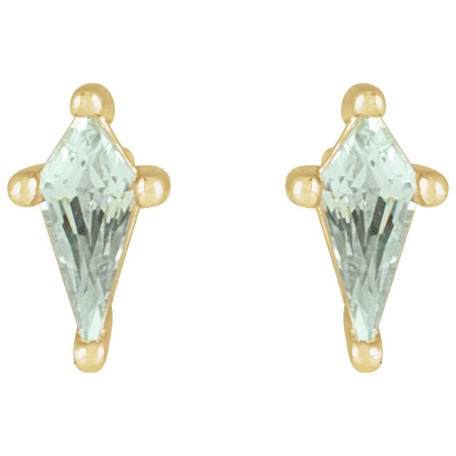 Lab-Grown Green Sapphire | Kite | 5 x 2.25mm