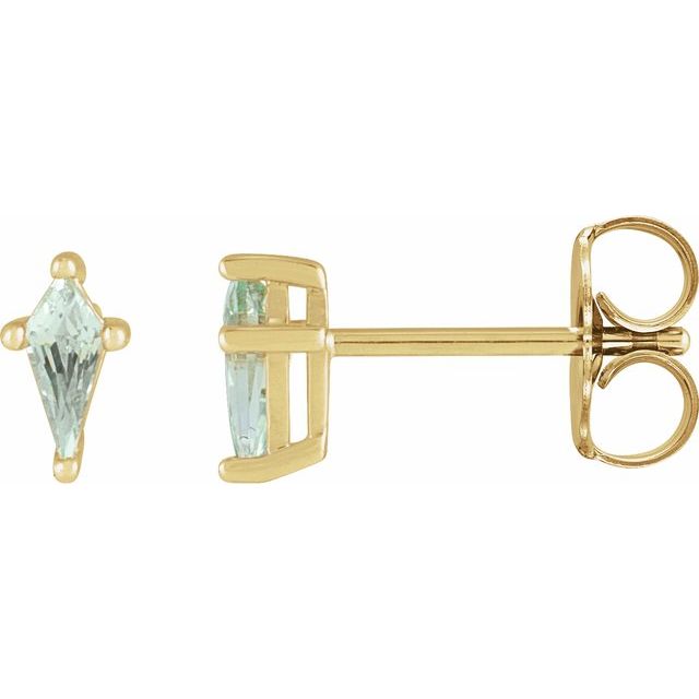 Lab-Grown Green Sapphire | Kite | 5 x 2.25mm