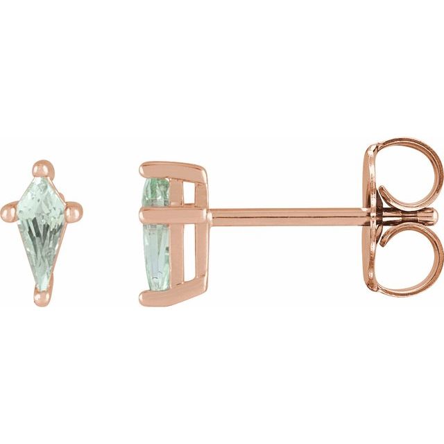 Lab-Grown Green Sapphire | Kite | 5 x 2.25mm