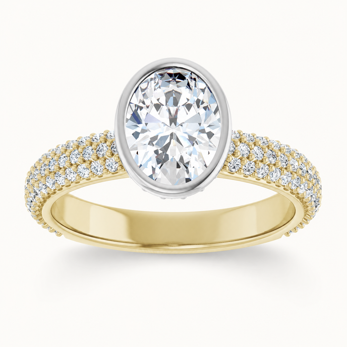 14K Yellow/White | Oval | 18K Yellow/White | Oval