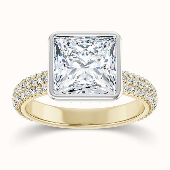 14K Yellow/White | Square | 18K Yellow/White | Square