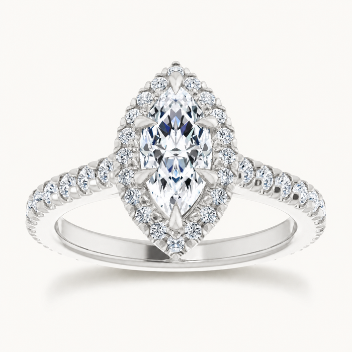14K White | Marquise