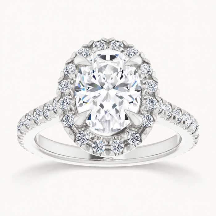 14K White | Oval