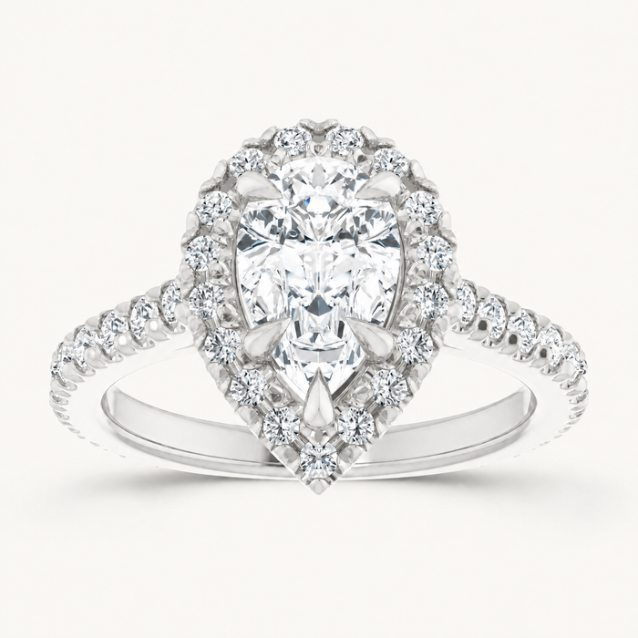 14K White | Pear